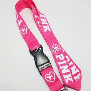 PINK lanyard/keychain/Id holder